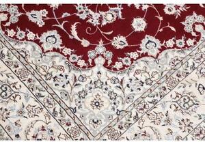 Tappeto Nain 6la Medaglione Floreale Rosso Scuro Avorio 150x230 Cm