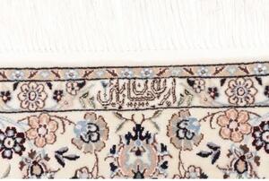 Tappeto Nain 6la Medaglione Floreale Azzurro Avorio 134x216 Cm