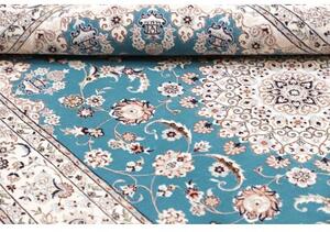 Tappeto Nain 6la Medaglione Floreale Azzurro Avorio 134x216 Cm