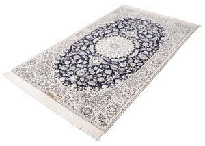 Tappeto Nain 6la Medaglione Floreale Blu Notte Avorio 120x195 Cm