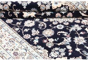 Tappeto Nain 6la Medaglione Floreale Blu Scuro Celeste 157x252 Cm
