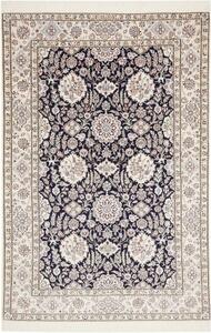 Tappeto Nain 6la Floreale Blu Scuro Avorio 153x232 Cm