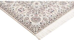 Tappeto Nain 6la Medaglione Floreale Rosso Scuro Avorio 150x230 Cm