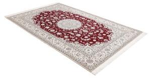 Tappeto Nain 6la Medaglione Floreale Rosso Scuro Avorio 150x230 Cm