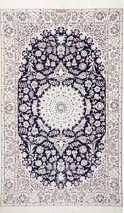 Tappeto Nain 6la Medaglione Floreale Blu Notte Avorio 120x195 Cm