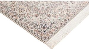 Tappeto Nain 6la Medaglione Floreale Blu Petrolio Avorio 208x304 Cm