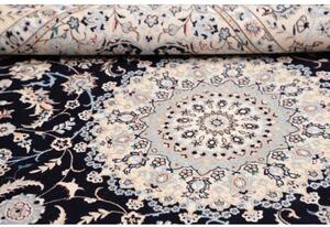 Tappeto Nain 6la Medaglione Floreale Blu Scuro Avorio 155x232 Cm