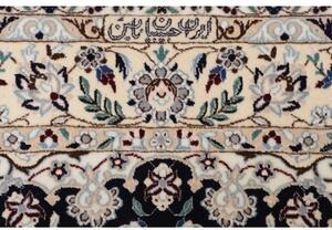 Tappeto Nain 6la Medaglione Floreale Blu Scuro Avorio 122x185 Cm