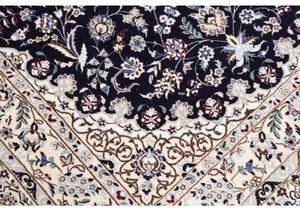 Tappeto Nain 6la Medaglione Floreale Blu Scuro Avorio 122x185 Cm
