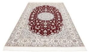 Tappeto Nain 6la Medaglione Floreale Rosso Avorio 155x240 Cm