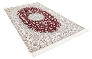 Tappeto Nain 6la Medaglione Floreale Rosso Avorio 155x240 Cm