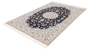 Tappeto Nain 6la Medaglione Floreale Blu Scuro Avorio 155x232 Cm