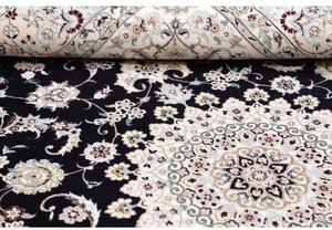 Tappeto Nain 6la Medaglione Floreale Blu Scuro Avorio 153x232 Cm
