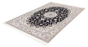 Tappeto Nain 6la Medaglione Floreale Blu Scuro Avorio 153x232 Cm