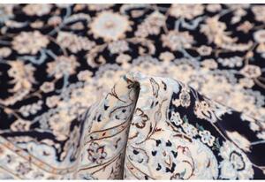 Tappeto Nain 6la Medaglione Floreale Blu Scuro Avorio 155x232 Cm