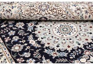 Tappeto Nain 6la Medaglione Floreale Blu Scuro Avorio 122x185 Cm