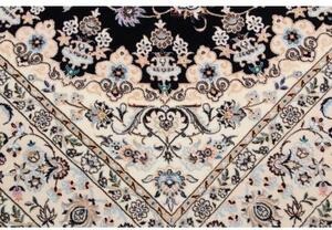 Tappeto Nain 6la Medaglione Floreale Blu Scuro Avorio 158x245 Cm