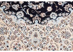 Tappeto Nain 6la Medaglione Floreale Blu Scuro Avorio 155x232 Cm