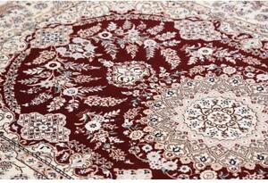 Tappeto Nain 6la Medaglione Floreale Bordeaux Avorio 128x200 Cm