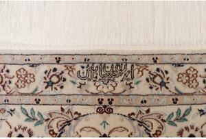 Tappeto Nain 6la Medaglione Floreale Blu Petrolio Avorio 208x304 Cm