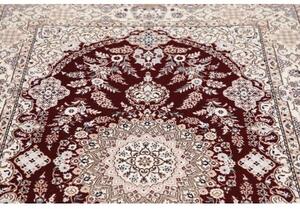 Tappeto Nain 6la Medaglione Floreale Bordeaux Avorio 128x200 Cm