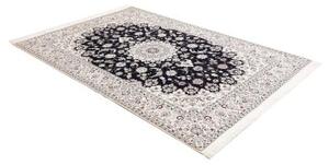 Tappeto Nain 6la Medaglione Floreale Blu Scuro Avorio 153x232 Cm
