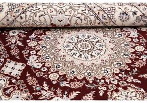 Tappeto Nain 6la Medaglione Floreale Bordeaux Avorio 128x200 Cm