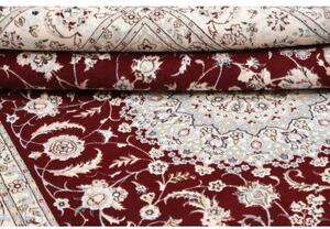 Tappeto Nain 6la Medaglione Floreale Rosso Avorio 155x240 Cm