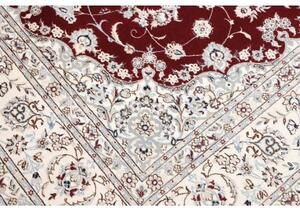Tappeto Nain 6la Medaglione Floreale Rosso Avorio 155x240 Cm
