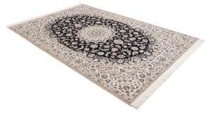 Tappeto Nain 6la Medaglione Floreale Blu Scuro Avorio 170x250 Cm