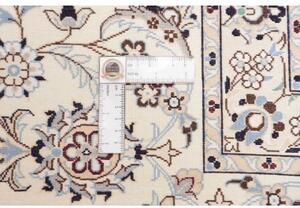 Tappeto Nain 6la Floreale Blu Scuro Bianco Avorio 209x261 Cm
