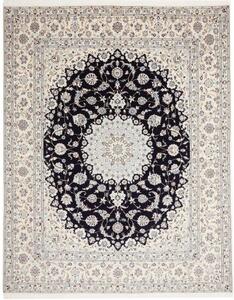 Tappeto Nain 6la Medaglione Floreale Avorio Blu Scuro 202x255 Cm