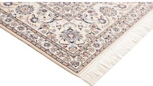 Tappeto Nain 6la Medaglione Floreale Nero Avorio 220x320 Cm