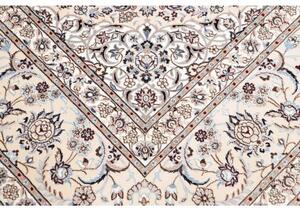 Tappeto Nain 6la Medaglione Floreale Nero Avorio 220x320 Cm