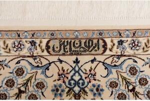 Tappeto Nain 6la Medaglione Floreale Blu Scuro Avorio 170x250 Cm