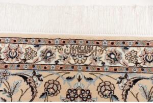 Tappeto Nain 6la Medaglione Floreale Nero Avorio 220x320 Cm