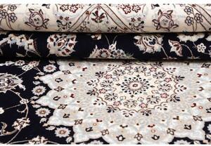 Tappeto Nain 6la Medaglione Floreale Blu Scuro Avorio 205x261 Cm