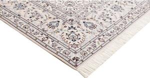 Tappeto Nain 6la Medaglione Floreale Avorio Blu 208x266 Cm