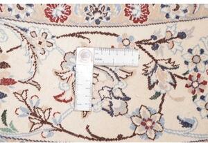 Tappeto Nain 6la Medaglione Floreale Avorio Blu Rotondo 250x250 Cm
