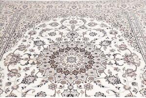 Tappeto Nain 6la Medaglione Floreale Avorio Blu 208x266 Cm