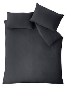 Set copripiumino e federa nero per letto matrimoniale 200x200 cm So Soft Non Iron – Catherine Lansfield