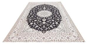 Tappeto Nain 6la Medaglione Floreale Blu Scuro Avorio 212x314 Cm