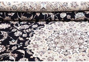 Tappeto Nain 6la Medaglione Floreale Blu Scuro Avorio 212x314 Cm