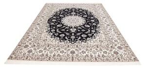 Tappeto Nain 6la Medaglione Floreale Blu Scuro Avorio 205x261 Cm