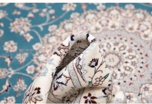 Tappeto Nain 6la Medaglione Floreale Azzurro Avorio 205x256 Cm