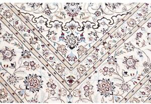 Tappeto Nain 6la Medaglione Floreale Blu Scuro Avorio 212x314 Cm