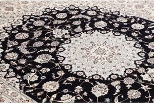Tappeto Nain 6la Medaglione Floreale Avorio Blu Scuro 202x255 Cm
