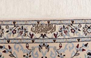 Tappeto Nain 6la Medaglione Floreale Avorio Blu 208x266 Cm