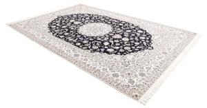 Tappeto Nain 6la Medaglione Floreale Blu Scuro Avorio 212x314 Cm