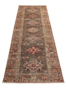 Tappeto Kazak Fine Medaglione Marrone Beige Corsia 85x256 Cm